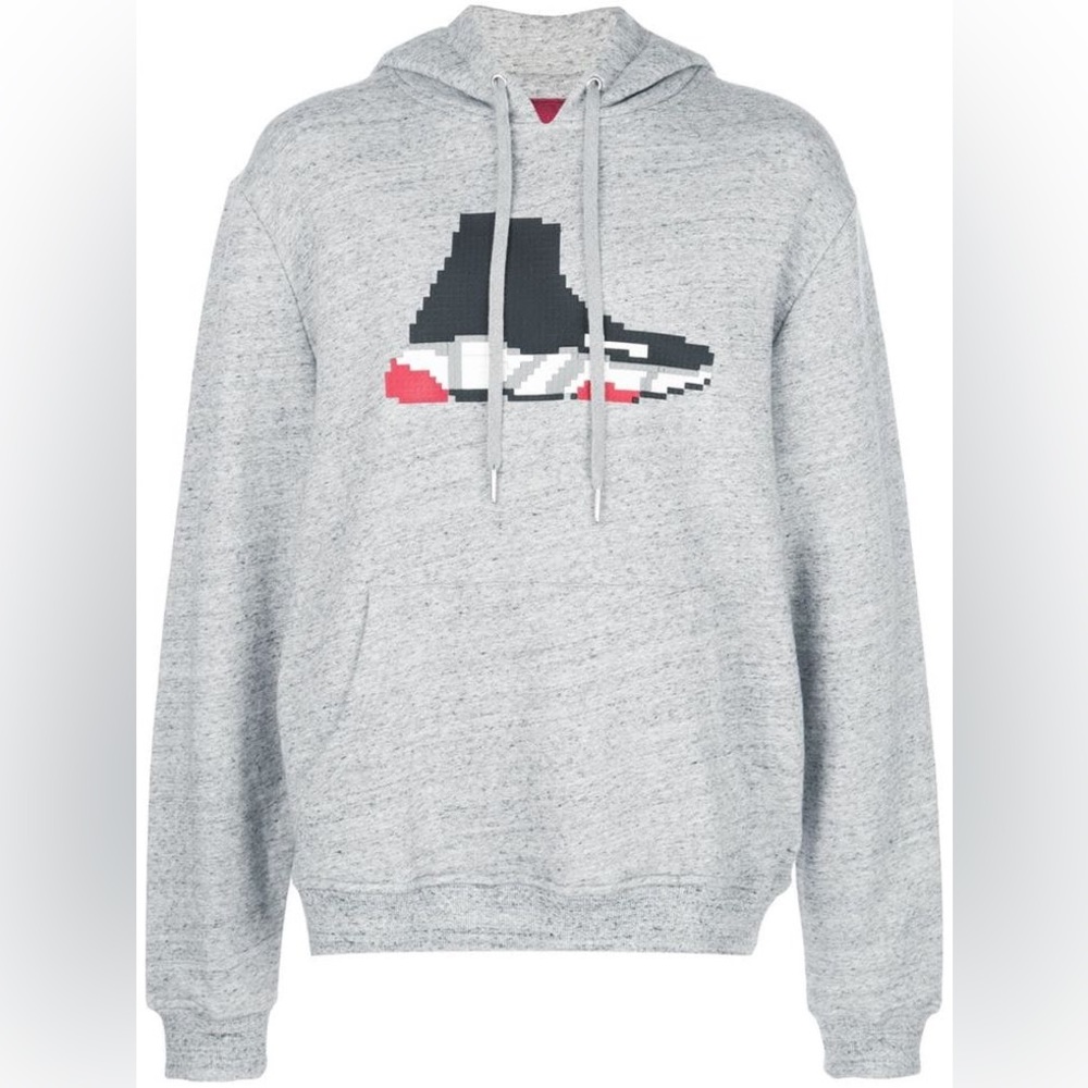 Mostly Heard Rarely Seen, 8-Bit 3D Graphic Balenciaga Speed Runner Logo Hoodie